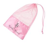 WRITWAA Paquet à Chaussures de Ballet en Filet Rose, Pochette Légère et Respirante pour Pointe, Paquet de Rangement Cordon pour Danseuses, Transport Facile pour Studio et Voyage,