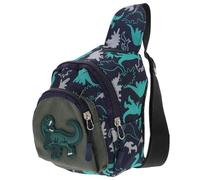 WRITWAA Paquet Banane Dinosaure pour Garçon et Filles en Nylon Fermeture Éclair Lisse et Confort, Paquet à Bandoulière Cartoon pour Shopping et Photographie de Rue