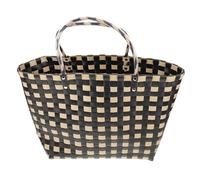 WRITWAA Paquet Cabas Tissé Main Grand Format en PVC Panier de Marché Femme Paquet Fourre-Tout Léger et Spacieux pour Plage et Courses en Osier Français Style Naturel et Polyvalent