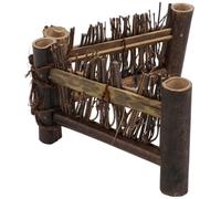 WRITWAA Paravent Décoratif en Bambou Tressé Fait Main, Taille Moyenne Pliable, Clôture Ornementale pour Bonsaï et Micro-paysage, Accessoire Photo pour Décoration Cérémonie du Thé, Mini