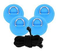 WRITWAA Patch D’Anneau Bateau Gonflable, Kit de Gréement | PVC Bleu, Surface Lisse sans Bavure, Corde Élastique et Attaches, pour Canoës et Pagaies