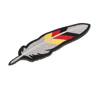 WRITWAA Patch Multi-fonction avec Plume Décorative Patch Drapeau Allemand pour Manteaux et Sacs Écusson à Crochets et Boucles pour Vêtements pour Personnalisation et Réparation