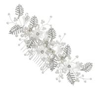 WRITWAA Peigne à Cheveux avec Fleurs Accessoire de Mariage Élégant Épingle à Cheveux Délicate pour Mariée Ornements Raffinés pour Coiffure et Tenue Festive