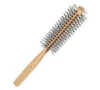 WRITWAA peigne à cheveux bouclés petit démêler rouleau de quiff démêlant poil coiffure brosse balayette pinceau peigne à rouleaux en bois Laine de nylon