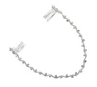 WRITWAA Peigne à Cheveux de Mariée Chaîne avec Accessoire Élégant pour Événements Spéciaux pour Mariage et