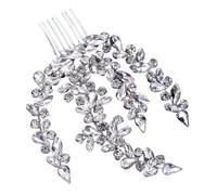 WRITWAA Peigne à Cheveux Décoratif Avec Strass Barrette Métal Pour Femme Et Fille Accessoire De Coiffure