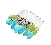 WRITWAA Peigne à Cheveux Décoratif Fait Main avec Motif Triple Lune Accessoire Élégant pour Mariages et Ornement Brillant pour Coiffure de Fille