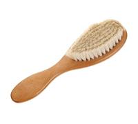 WRITWAA Peigne à Cheveux Pour Bébé Brosse Douce En Laine Naturelle Et Manche En Bois De Hêtre Pour Cuir Chevelu Sensible Garçon Et Filles Soins Quotidiens