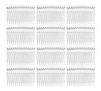 WRITWAA Peigne à Cheveux pour Mariage et Peigne à Cheveux pour Femme, Lot de 20 Transparents en Plastique 14 Dents, pour Voiles et Coiffures de Fête