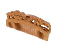 WRITWAA Peigne Bois De Santal Sculpté Double Face Démêlant Doux Pour Cheveux Bouclés Anticasse Et Décoratif Peigne Coiffage Ménager Pour Femmes Et Hommes