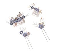 WRITWAA Peigne De Cheveux Mariage Avec Pics Cheveux Peigne Inserer Pour Mariée Baguettes Pour Coiffure Chignon Ou Semi-lâche