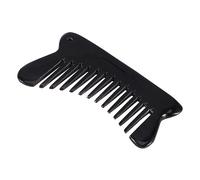 WRITWAA peigne de massage cuir chevelu lisse visage cou Hommes brosses à cheveux pour peigne de poche peigne à dents larges peigne portatif peigne pratique cornes Black