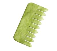 WRITWAA Peigne de Massage Jade Naturel et Portable pour Chevelu et Relaxation Outil de Grattage Gua Sha Multifonction pour Soins Visage et Détente Musculaire
