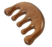 WRITWAA peigne de massage poil démêler cuir chevelu peigne en bois de massage peigne à cheveux antistatique peigne démêlant Bois de santal Brown