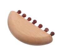 WRITWAA Peigne De Massage Semi-circulaire En Cristal Naturel Pour Éliminer Les Pellicules Du Cuir Chevelu Outil Portable Pour Cheveux