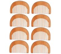 WRITWAA Peigne En Bois Antistatique 8 Pièces Mini Portable Naturel Pour Femme Et Homme Soin Du Cuir Chevelu Massage Usage Voyage