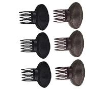 WRITWAA Peignes à Bosse Cheveux 6 Pcs Rehausseur Volume Noir Et Café Taille Moyenne Clip Volume Pour Femmes Filles Usage Quotidien Coiffure Classique