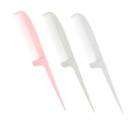 WRITWAA Peignes à Queue De Rat Pliables 3 Pièces Petites Dents Fines Pour Coiffure Portable Pour Femmes Blanc, Rose Et Vert Clair, Outil Professionnel Pour Créer Des Séparations Précises