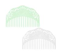 WRITWAA Peignes Latéraux Lot de 2 Imitation Jade Blanc et Vert, Accessoires Cheveux Féminins pour Costume Antique et Coiffure Quotidienne