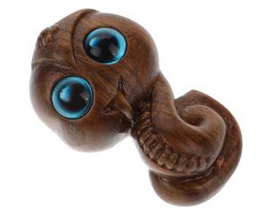 WRITWAA Pendentif Serpent en Bois, Porte-clés et Bijou, Figurine Décorative | Memento Année du Serpent, Usage Maison et Bureau, Chaîne Paquet, Pièce de Collection, Texture Élégante