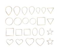 WRITWAA Pendentifs Breloques Diy Géométriques 22pcs Pour Création Bijoux, Couleur Mixte, Légers Et Solide, Accessoires Pour Filles, Bricolage Mode, Présent Fête Anniversaire