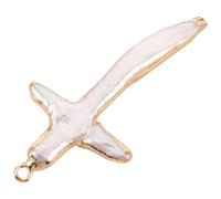 WRITWAA Pendentifs en Croix Baroques Perles Irrégulières, Accessoires pour Bijoux Faits Main Design Symbolique, Création de Bijoux Élégants