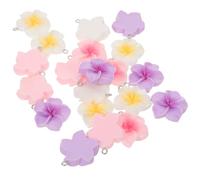 WRITWAA Pendentifs Fleur Plumeria Léger et Compact Lot de 60 en Résine Colorée Design Estival Vibrant à Cinq Pétales, pour Bijoux Bohèmes D'été