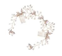 WRITWAA Perle Peigne Cheveux Côté Pinces Cheveux Mariage Accessoires Mariée Décorations Fleurs
