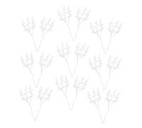 WRITWAA Perles Acryliques pour Fleurs Synthétiques 25 Pièces Tiges Blanches en Acrylique Décorations de Fleurs DIY pour Mariage Vase et Composition Accessoire Photo Solide et Élégant