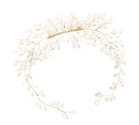 WRITWAA Perles Peigne Cheveux Mariée Accessoires Coiffure Barrette Décoration Épingle Doré