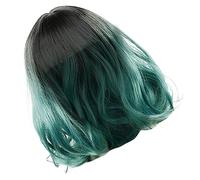 WRITWAA Perruque Bouclée Avec Frange Droite Et Cheveux Bouclés Faux Accessoire Chic Pour Cheveux