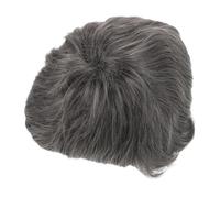 WRITWAA Perruque Grise Courte pour Femmes Perruque Bou Naturelle et Facile à Coiffer pour Usage Quotidien