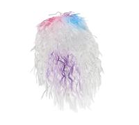 WRITWAA Perruque Longue Bouclée Blanche Pour Hommes Coiffure Rock Punk Idéale Pour Cosplay Et Événements Thématiques Cheveux Synthétiques Confortables Et Réutilisables