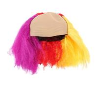 WRITWAA Perruques colorées pour déguisement d'Halloween, pour femmes et hommes, pour cosplay, DJ et spectacles sur scène, design multicolore pour jeux de rôle et événements amusants