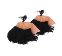 WRITWAA Perruques De Cosplay Japonaises Samouraï Chauves 2 Pièces En Fibres Synthétiques Pour Hommes Pour Spectacles Et Fêtes Costumées Style Scène Cosplay