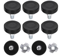 WRITWAA Pieds réglables pour Table 12 pièces en Acier Carbone et PP, Pied Meuble avec Filetage 1/4-inch pour Support Stable sur Lits et Tables
