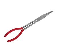 WRITWAA Pince à Bec Courbé 45 Degrés en Acier Carbone Poignée en Caoutchouc, Outil Polyvalent pour Manipulation de Fil et Creuset en Bijouterie Artisanale