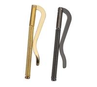 WRITWAA Pince à Billet à Ressort 75mm en Fer Résistant à l'abrasion, Design Classique Simple, Lot de 2 pour Portefeuille à Deux Volets, pour Homme