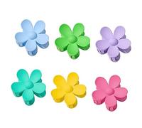 WRITWAA Pince à Cheveux à Fleurs Lot De 6 Petites Pinces Multicolores Pour Femmes Et Filles, Taille Mini, Adaptées Aux Cheveux Fins, Maintien Antidérapant Pour Usage Quotidien