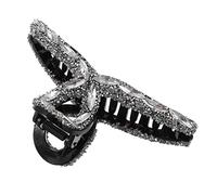 WRITWAA Pince à Cheveux En Diamant Agrafe Clip De Mâchoire De Serrage Petit Tenir Les Cheveux Grand Clip Griffe Style Pince à Cheveux Femme Bouclé Clips Strass Silver