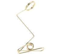 WRITWAA Pince à Garniture Cocktail de Z Dorée, Résistante la Chaleur, Clip de Dressage pour Verres à Pied, Accessoire Mixologie pour Décoration Boisson Flamboyante, Bar et Gastronomie