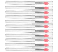 WRITWAA Pinceaux Applicateurs en Silicone pour Nail Art 20 Pcs Bâtonnets Transparents Effet Miroir Iridescent Rose Kit Professionnel pour Décoration D’Ongles et Application Poudre
