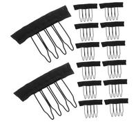 WRITWAA Pinces à Cheveux Pour Perruques 30 Pièces Peignes à Dents Larges En Acier Inoxydable Taille Petite Fixation Solide Pour Bonnet De Postiche Accessoires Professionnelles