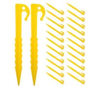 WRITWAA Piquets de Tente Plastique 50 pièces avec Bords Crantés pour Fixation Stable sur Terrain de Camping et Pelouse