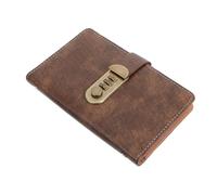 WRITWAA Planificateur Financier avec Verrouillage à Code, Carnet de Budget Léger en Cuir Pu avec Sections Dédiées pour Espèces et Reçus, pour Organisation Familiale
