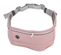 WRITWAA Pochette Banane de Course Étanche Support Téléphone, Rose | Ceinture Réglable en Spandex, Confort Léger, Bandes Réfléchissantes, pour Cyclisme et Sorties Nocturnes
