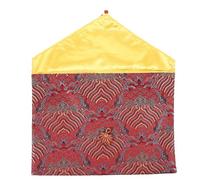 WRITWAA Pochette en Tissu Épais pour Écritures Bouddhistes Paquet de Rangement Compact et Léger Paquet Souvenir Décoratif pour Textes Sacrés pour Voyages et Activités en Plein Air
