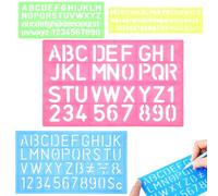 WRITWAA Pochoirs de Lettres Multifonctions Réutilisables 4 Pièces, Petits Pochoirs Délicats 4 Couleurs Aléatoires pour Dessin, Peinture, Loisirs Créatifs, Scrapbooking et Décoration