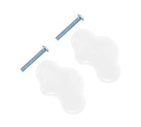 WRITWAA Poignée de Meuble en Céramique Blanche Petit Modèle Nuage Lot de 2 set de Pièces Bouton de Tiroir et Porte D’Armoire Adapté pour Chambre et Placard Décoration Fonctionnelle