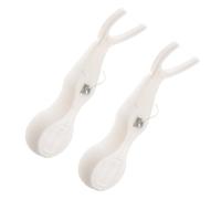 WRITWAA Porte- Auto-découpable Design Portable de Y, 2 Pièces en Abc Nylon Blanc pour Soins Bucco-dentaires Complets à Domicile Bureau
